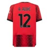 Maillot de Supporter AC Milan A. Rebic 12 Domicile 2023-24 Pour Homme